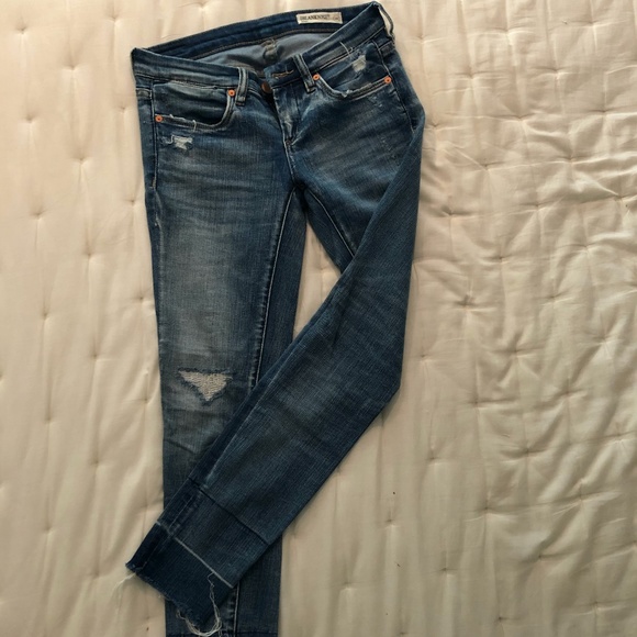 BlankNYC Ripped Light Blue Intro Skinny Jeans - Picture 3 of 5
